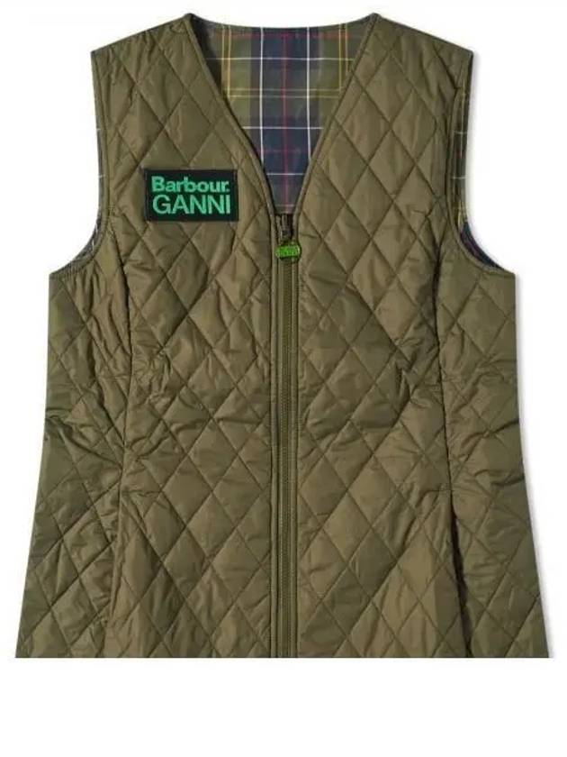 Betty Reversible Diamond Quilting Vest Green - BARBOUR - BALAAN 2