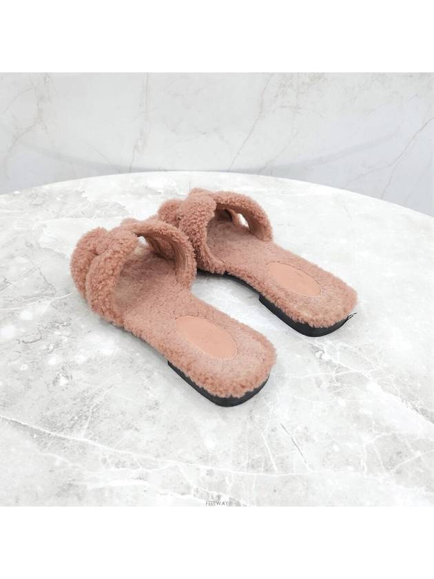 Lux You 37 Shearling Oran Sandal Slippers - HERMES - BALAAN 4