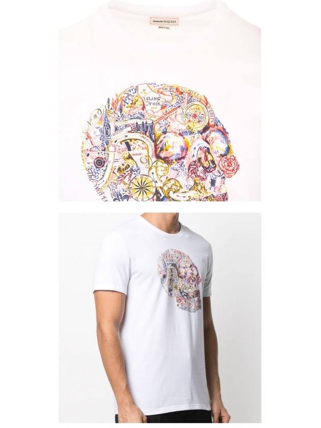 Skull Skull Printing Short Sleeve T-Shirt White - ALEXANDER MCQUEEN - BALAAN 6