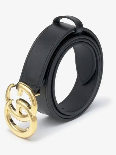 Men's GG Marmont Buckle Belt Black - GUCCI - BALAAN 2