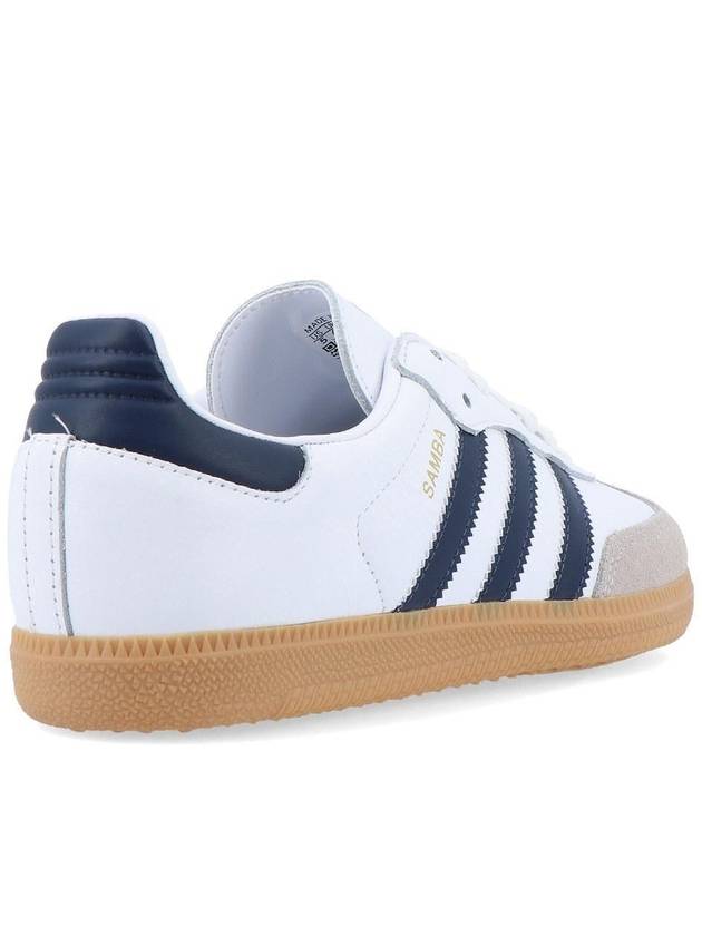 Samba OG Leather Low Top Sneakers Night Indigo White - ADIDAS - BALAAN 4