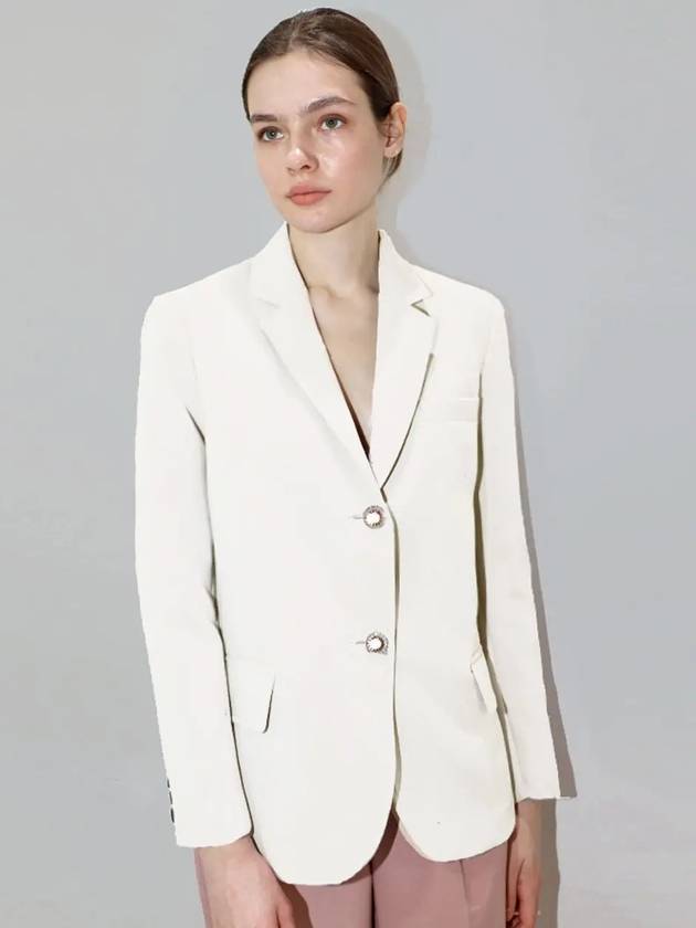 Formal Ivory Jacket Formal Ivory JK - DAMAGE MNEMONIC - BALAAN 1