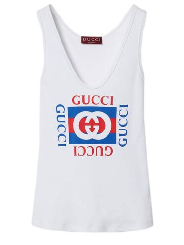 Logo Sleeveless White - GUCCI - BALAAN 1