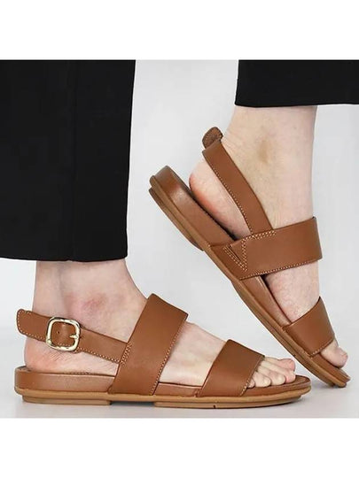 Gracie Leather Back Strap Sandals Brown - FITFLOP - BALAAN 2