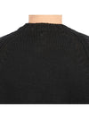 Men’s Merino Wool Knit Top Black - TEN C - BALAAN 8