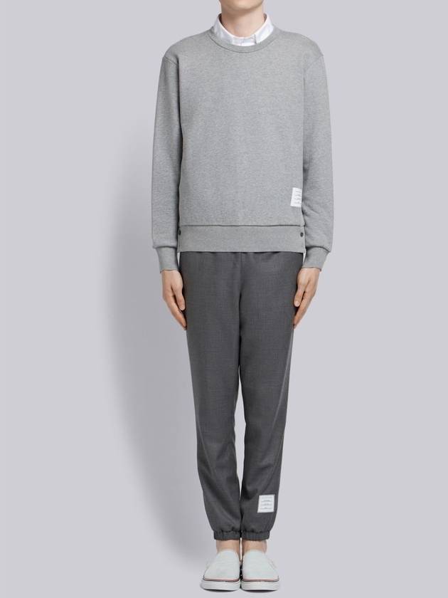 Center Back Stripe Crewneck Sweatshirt Light Grey - THOM BROWNE - BALAAN 5