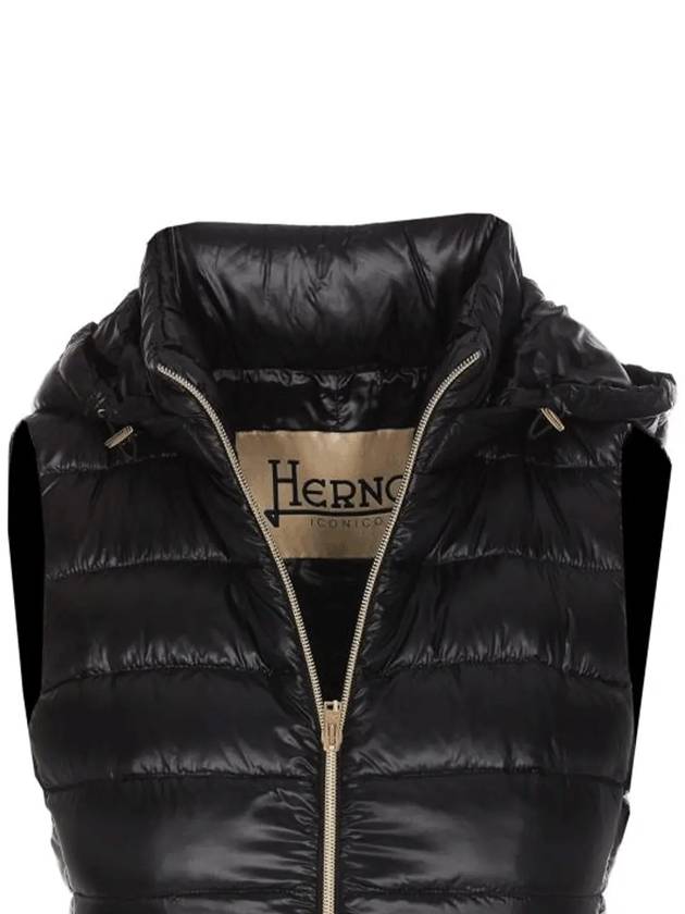 Serena Hooded Down Vest Black - HERNO - BALAAN 4