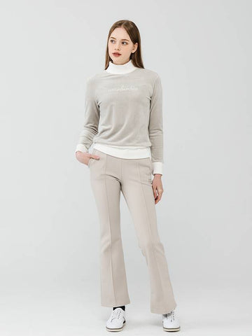 Brushed banding bootcut pants BEIGE - MONBIRDIE GOLF - BALAAN 1