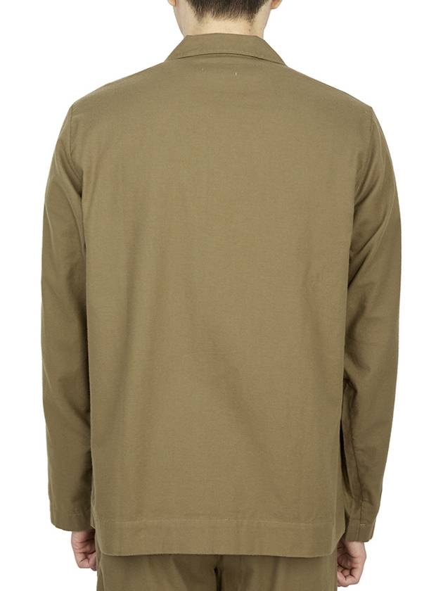 Poplin Pajamas Long Sleeve Shirt Moss - TEKLA - BALAAN 5