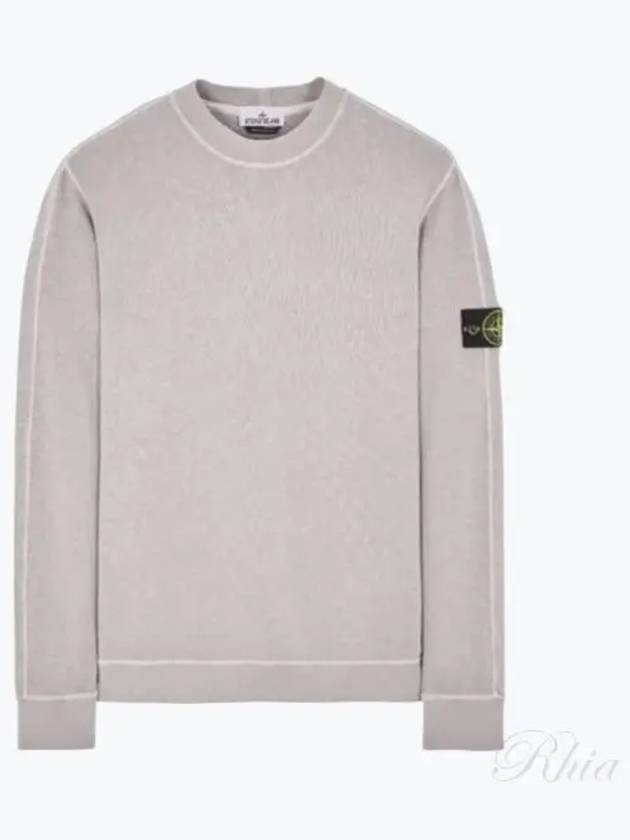 Garment Dyed Malfile Crewneck Sweatshirt Grey Heather - STONE ISLAND - BALAAN 2