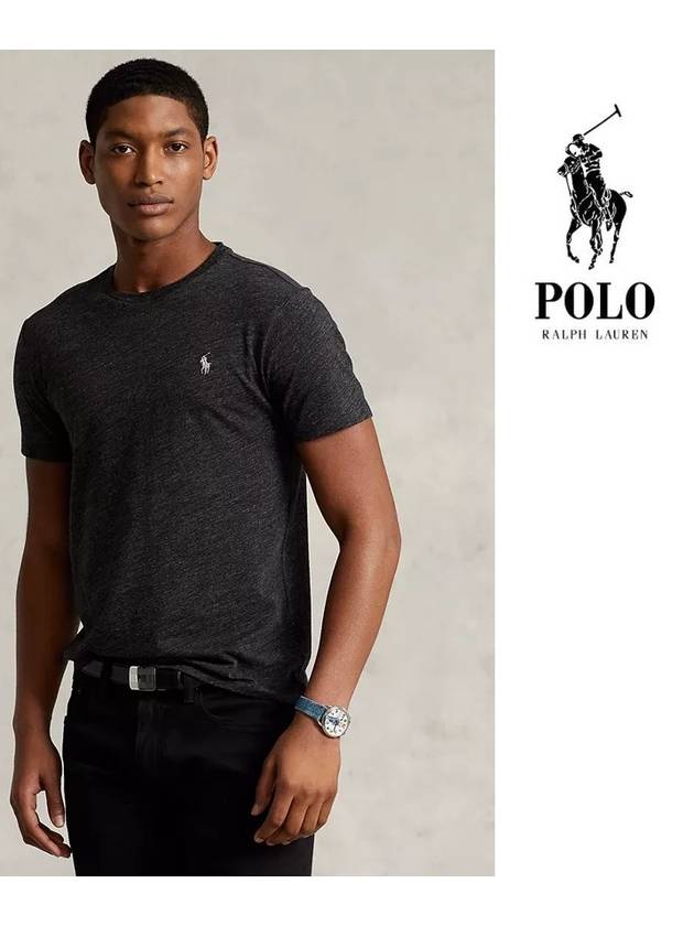 Polo short sleeve t shirt round summer black heather - POLO RALPH LAUREN - BALAAN 1