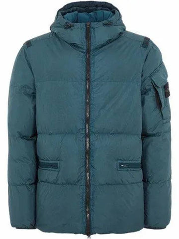 Men's Wappen Patch Crinkle Wraps Padding Dark Green - STONE ISLAND - BALAAN 1