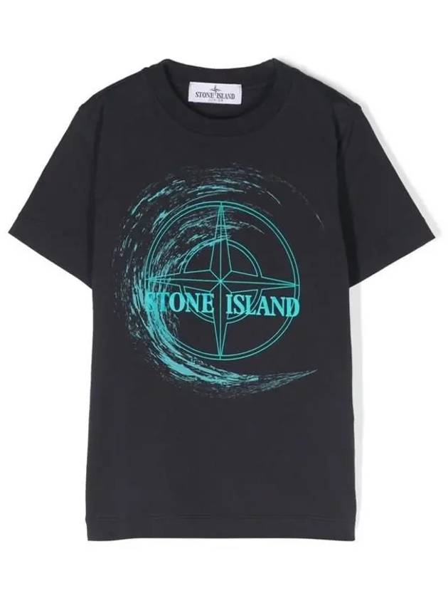 Stone Kids 6 10 Logo Short Sleeve T Shirt Navy - STONE ISLAND - BALAAN 1