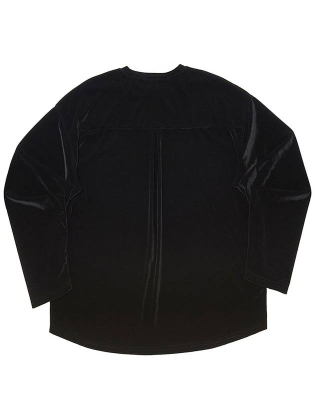 DROP SHOULDER VELVET TEE Black - A NOTHING - BALAAN 3