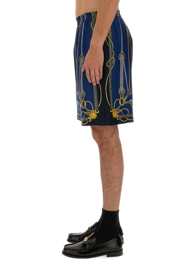 Nautical Print Silk Shorts 10024761A09762 - VERSACE - BALAAN 5