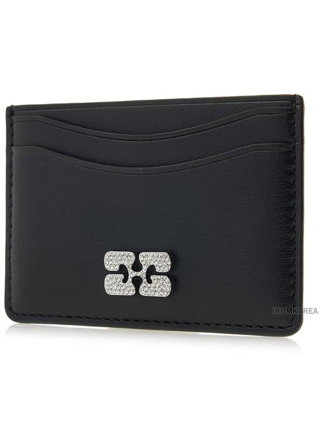 Bou Butterfly Card Wallet Black - GANNI - BALAAN 3