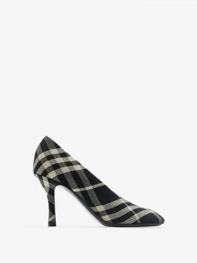 Baby Check Pumps Heel Black - BURBERRY - BALAAN 2