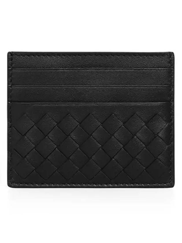 Intrecciato Weaving Card Wallet Black - BOTTEGA VENETA - BALAAN 3