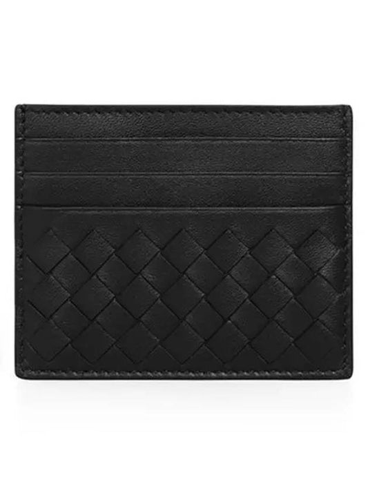 Intrecciato Weaving Card Wallet Black - BOTTEGA VENETA - BALAAN 2