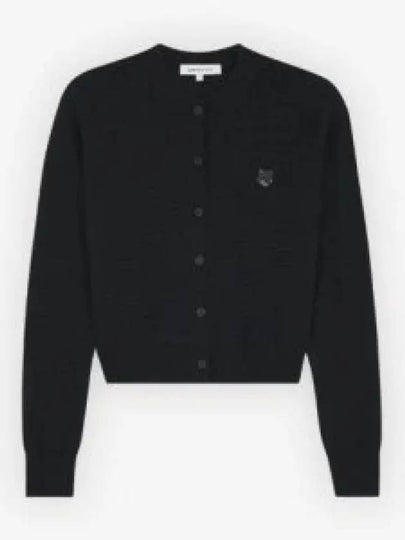 Bold Fox Head Patch Regular Cardigan Black - MAISON KITSUNE - BALAAN 2