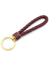 Intrecciato Lambskin Key Holder Brown - BOTTEGA VENETA - BALAAN 4