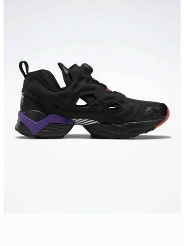 Instapump Fury 95 Low Top Sneakers Black Violet - REEBOK - BALAAN 1