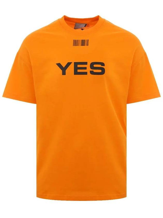 Yes Barcode Short Sleeve T-Shirt Orange - VETEMENTS - BALAAN 2