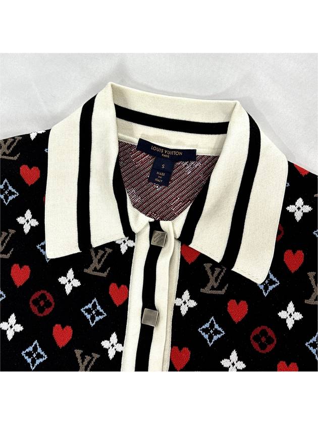 S LV Game On Contrast Striped Polo Short Sleeve Knit T Shirt - LOUIS VUITTON - BALAAN 8