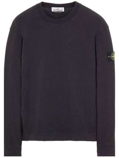 Men's Wappen Patch Crew Neck Sweatshirt Black - STONE ISLAND - BALAAN 2