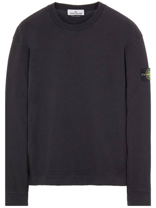 Men's Wappen Patch Crew Neck Sweatshirt Black - STONE ISLAND - BALAAN 2