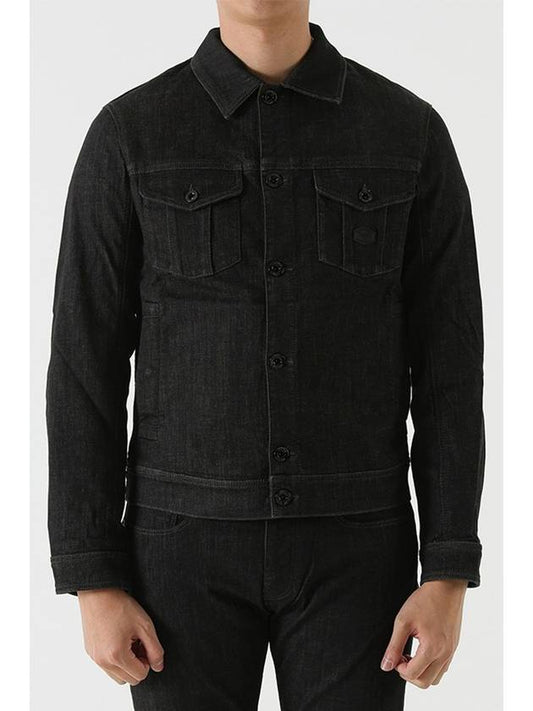 Cotton Denim Jacket Black - EMPORIO ARMANI - BALAAN 2