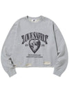 Destroy Love Safely Semi Crop Sweatshirt Grey - ULKIN - BALAAN 2