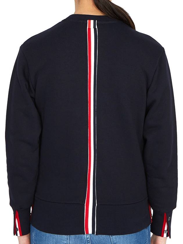 Center Back RWB Stripe Classic Loopback Crewneck Sweatshirt Navy - THOM BROWNE - BALAAN 6