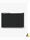 Intrecciato Zipped Card Case Black - BOTTEGA VENETA - BALAAN 2