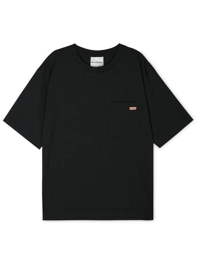 Logo Patch Short Sleeve T-Shirt Black - ACNE STUDIOS - BALAAN 2