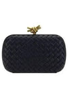 Knot Minaudiere Pouch Bag Navy - BOTTEGA VENETA - BALAAN 2