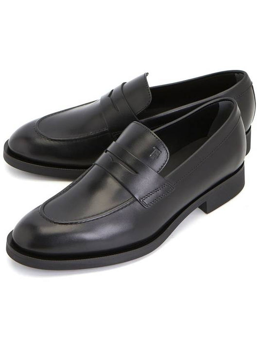 Men's Mocassino Polished Leather Loafers Black - TOD'S - BALAAN 2