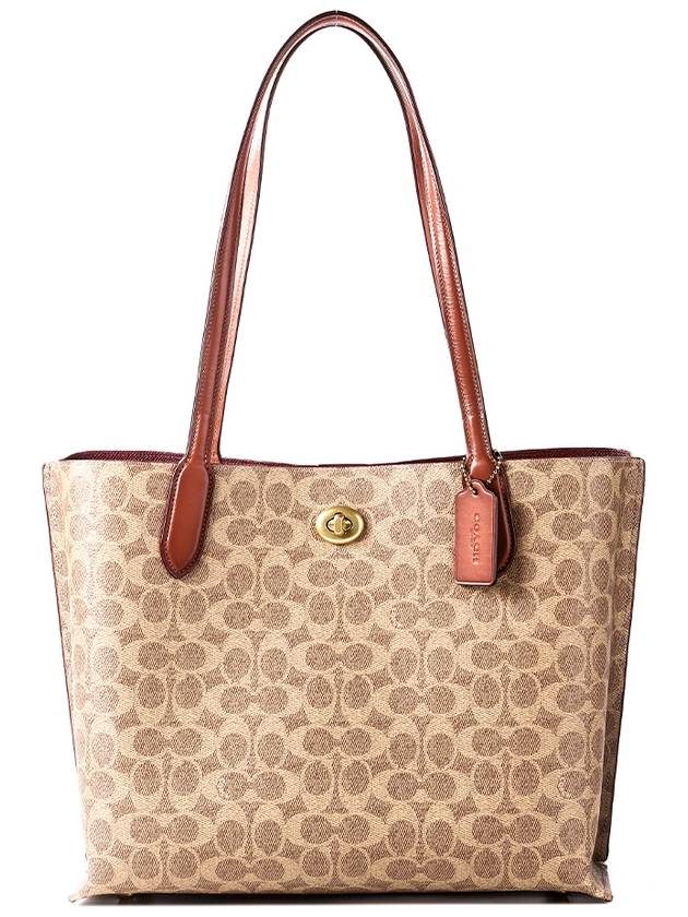 Women s Willow Tote Bag C0693 B4 TAN RUST - COACH - BALAAN 1