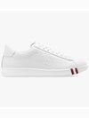 Men's Asher Logo Embossed Low Top Sneakers White - BALLY - BALAAN 3