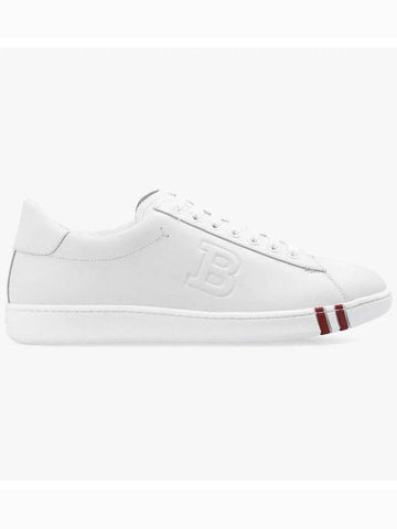 Men's Asher Logo Embossed Low Top Sneakers White - BALLY - BALAAN 1