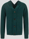 Double Button Cashmere Cardigan Green - BOTTEGA VENETA - BALAAN 2
