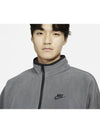 Club Fleece Half Zip Anorak Iron Grey - NIKE - BALAAN 5