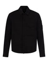 Men's Chrome R Over Shirt Zip Up Jacket Black - CP COMPANY - BALAAN 2