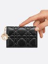 Lady Bloom Card Wallet Black - DIOR - BALAAN 6