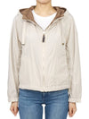 Esportb Hooded Double-Sided Windbreaker Ivory - MAX MARA - BALAAN 4