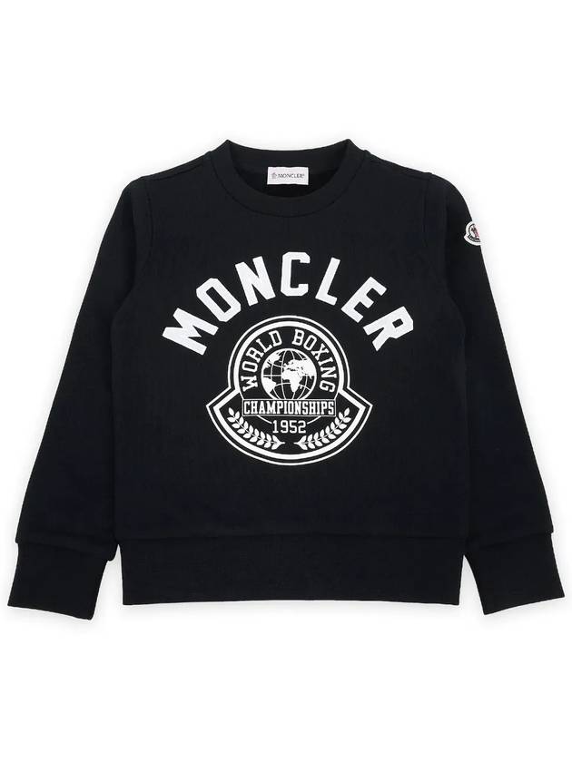 Kids Lettering Wapen Logo Sweatshirt Navy 8G00002 899PS 778 8 10A - MONCLER - BALAAN 3