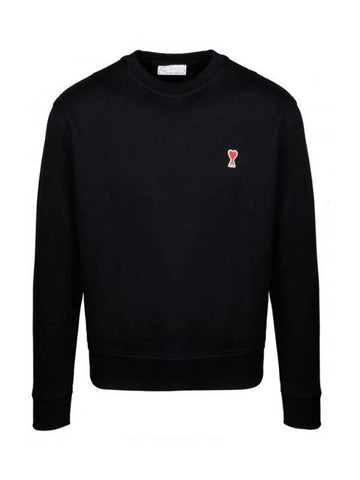 Heart Logo Sweatshirt Black - AMI - BALAAN 1