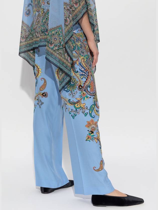 Etro Silk Trousers, Women's, Blue - ETRO - BALAAN 4