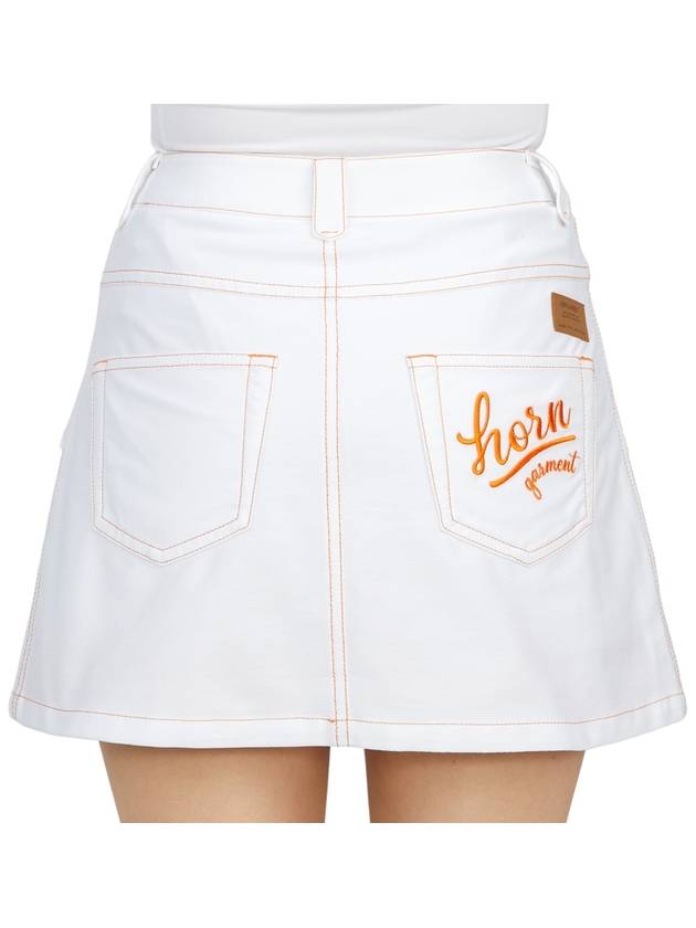 Women's Second Jersey Skirt White - HORN GARMENT - BALAAN 8