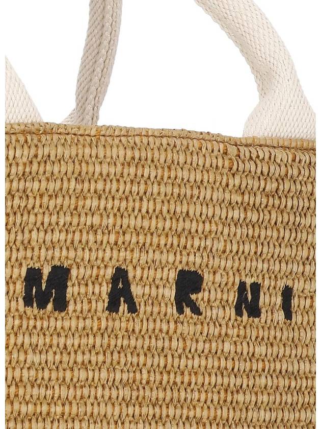 Small Raffia East West Tote Bag Brown - MARNI - BALAAN 8